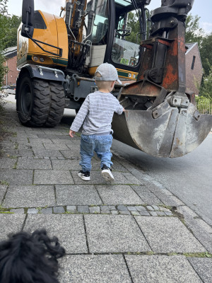 ich hab einen Bagger angefasst